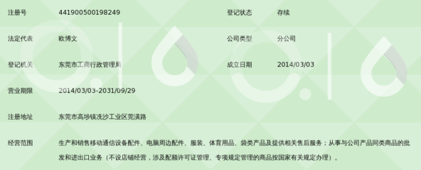 卡士莫实业(东莞)第二分公司